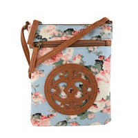 Le Chateau Tan, Multi Color Faux Leather Crossbody Bag