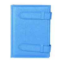 Blue Faux Leather 4 Page Book Design Earrings Hoder (7.28"x5.31"x1.57")