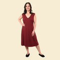 TAMSY Burgundy Night Tank Dress - S - Sticky add to cart bar