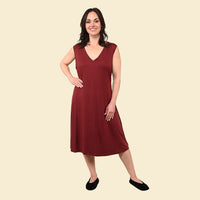 TAMSY Burgundy Night Tank Dress - S