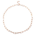 Paper Clip Necklace 24 Inches in ION Plated RG Stainless Steel 26.90 Grams - Sticky add to cart bar