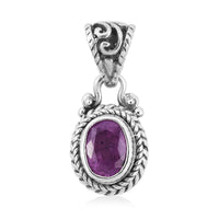 BALI LEGACY Ilakaka Hot Pink Sapphire Pendant in Sterling Silver 1.35 ctw