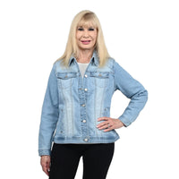 BACCINI Light Stone Wash Denim Jacket - S