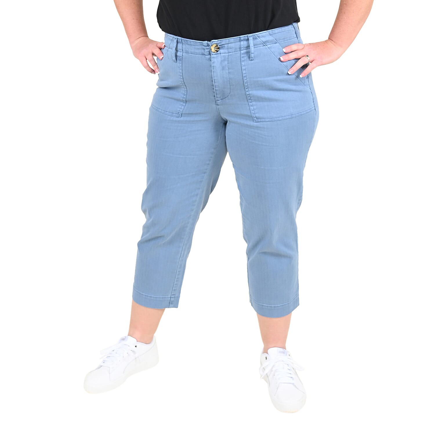 BACCINI Blue Denim Capri - (Size 4)
