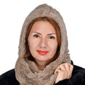 PASSAGE 2in 1 Black Hoodie Polyester Scarf (17"x15") - Sticky add to cart bar