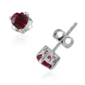 Synthetic Ruby Earrings in Sterling Silver 1.02 ctw - Sticky add to cart bar