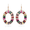 Simulated Purple Sapphire Hoop Earrings in Goldtone and ION Plated Yellow Gold Stainless Steel - Sticky add to cart bar