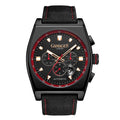GAMAGES OF LONDON Limited Edition Hand Assembled Retro Calibre Automatic Movement Nylon Strap Watch in ION Plated Black (45mm) with FREE GIFT PEN - Sticky add to cart bar