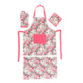 Set of 4 Orange & Green Apron, Glove, Pot Holder & Kitchen Towel (16"x23.5") - Sticky add to cart bar