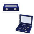 Black Velvet Ring Box with Anti Tarnish Lining & Lock (7.9x6x1.8) (Rings Hold Up to 63) - Sticky add to cart bar