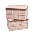 HOMESMART Set of 2 Beige Folding Storage Box- 30L (Open- 15.74"x11.81"x9") (Close- 16.92"x11.81"x2.16") - Sticky add to cart bar
