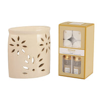 Fragrance Set Box - (Ceramic Burner, 2 Envisage Fragrance Oils & 4 Tea Lights)
