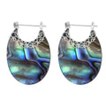 Abalone Shell Hoop Earrings in Sterling Silver - Sticky add to cart bar