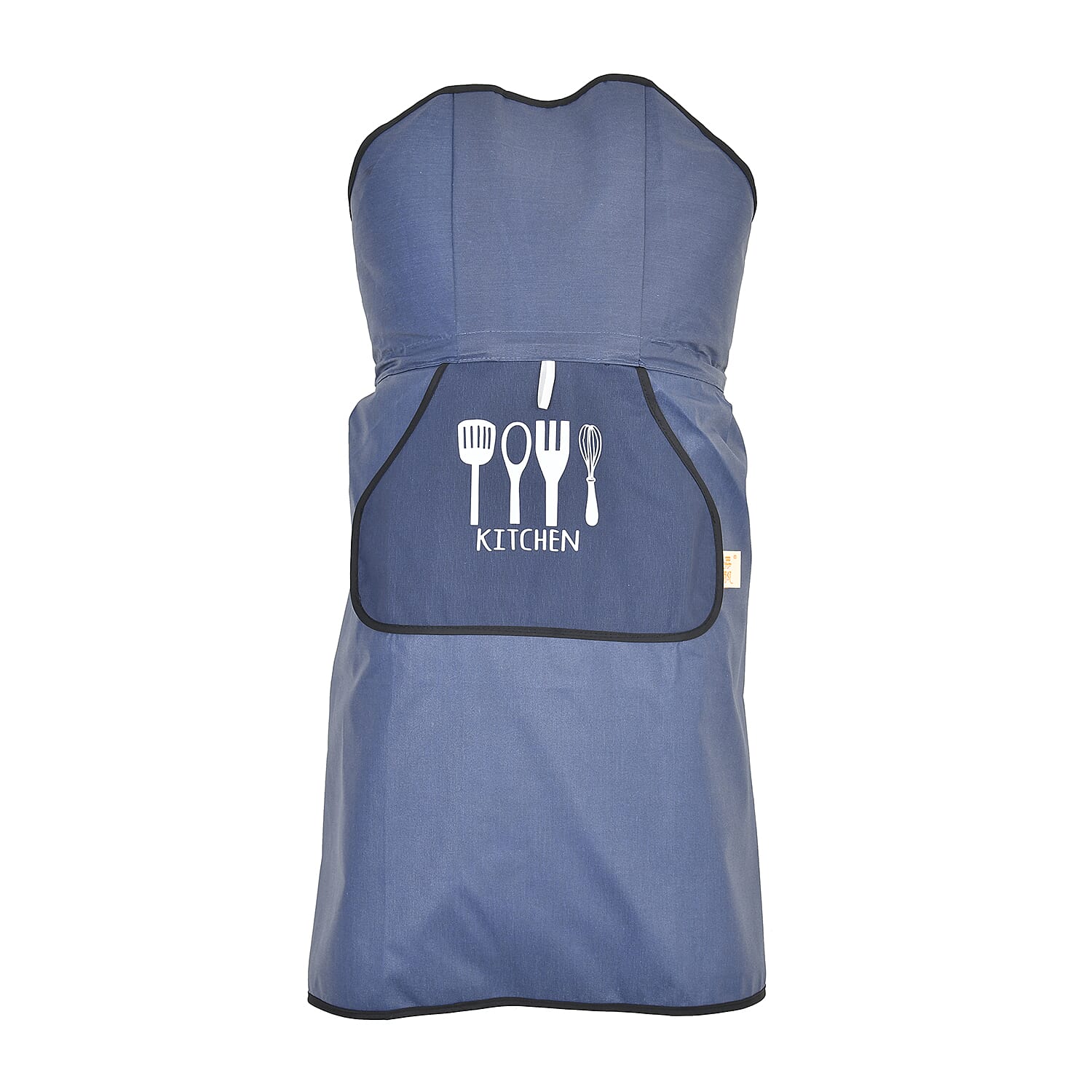 HOMESMART Navy Blue Cotton Tie-Free Apron (31.5"x27.56")
