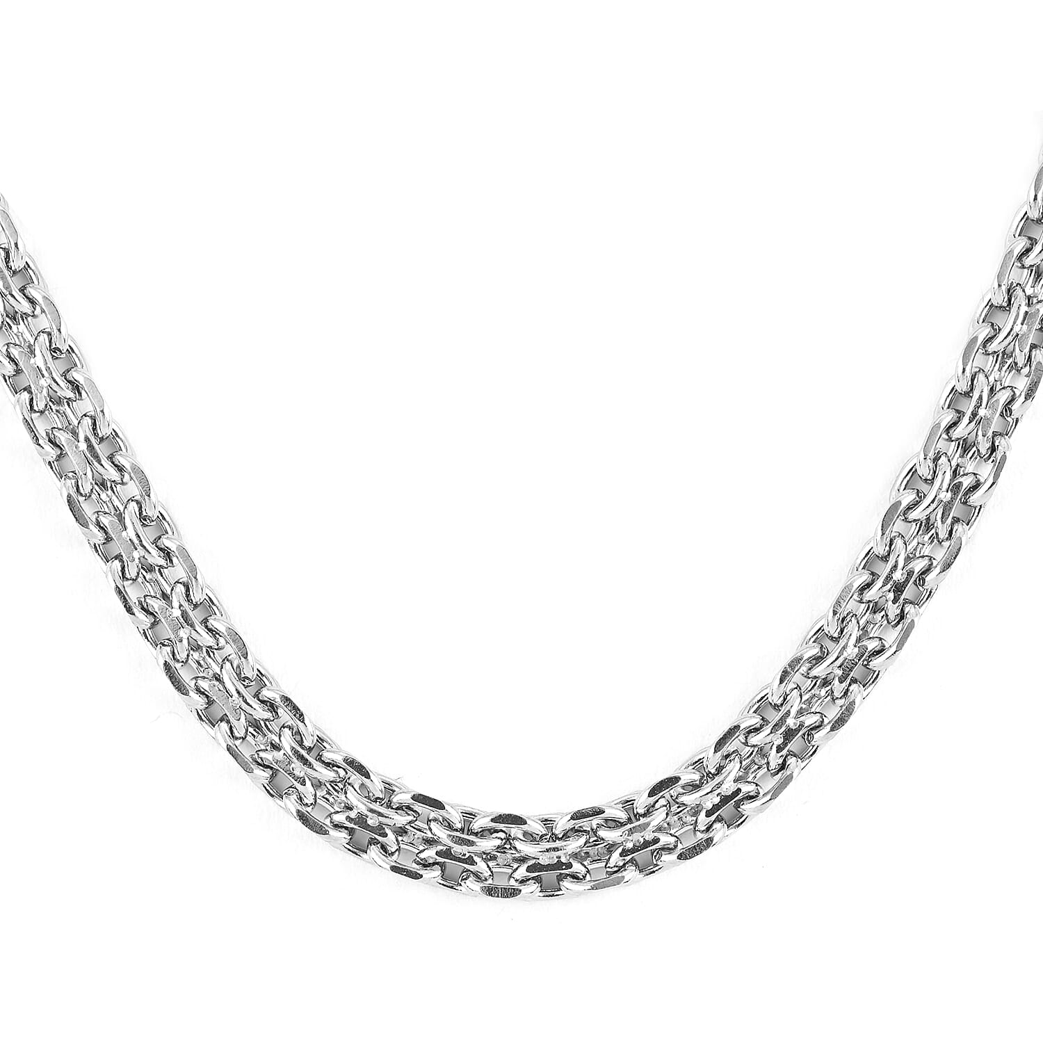 Cable Necklace 24.50 Inches in ION Plated YG Stainless Steel 23.70 Grams