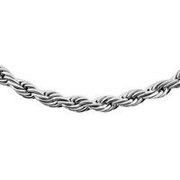 Rope Necklace 24 Inches in Stainless Steel 21.80 Grams