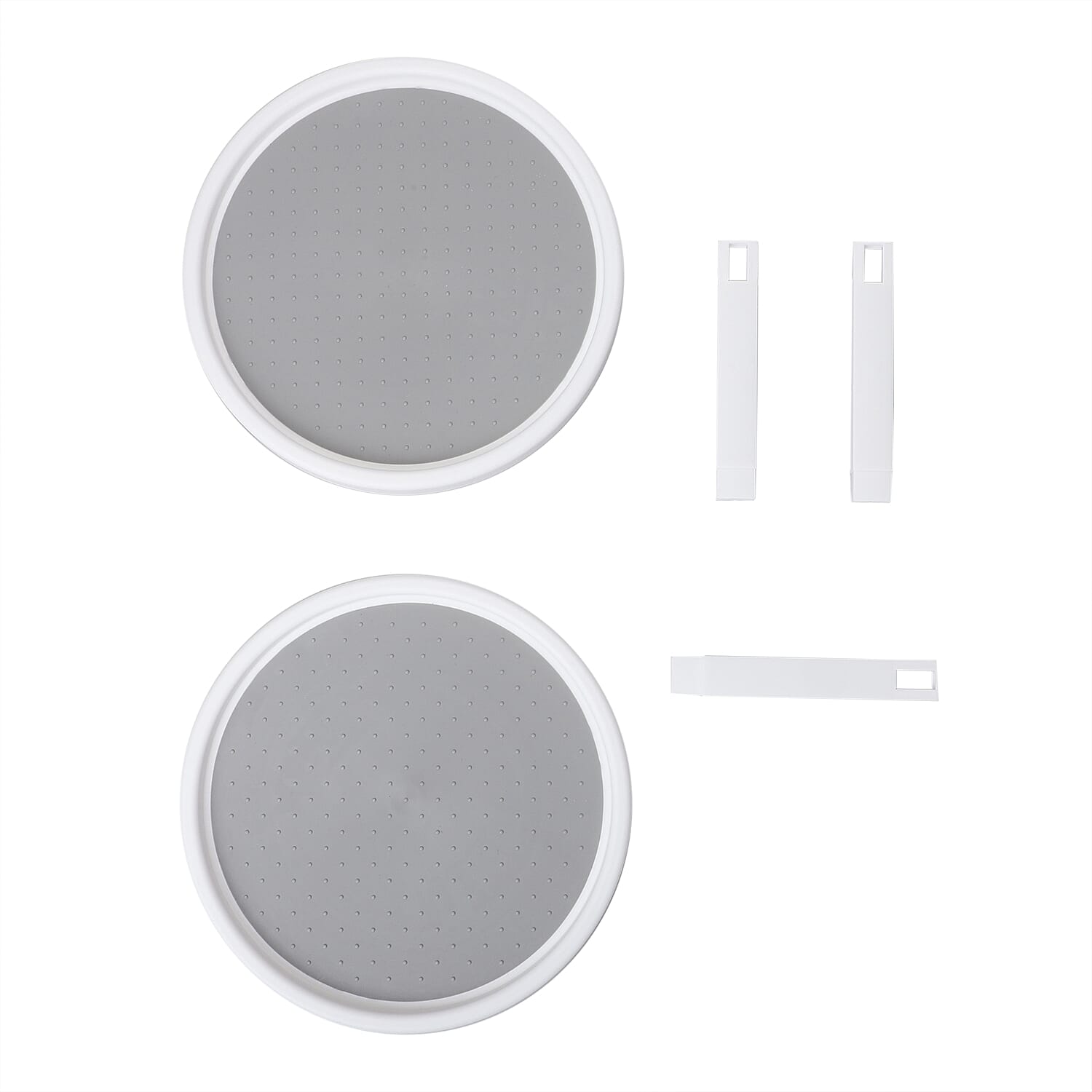 Homesmart Gray and White Twin Turntable Spice Rack
