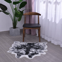 HOMESMART Black Animal Skin Shape Rug (35.4"x39.3")