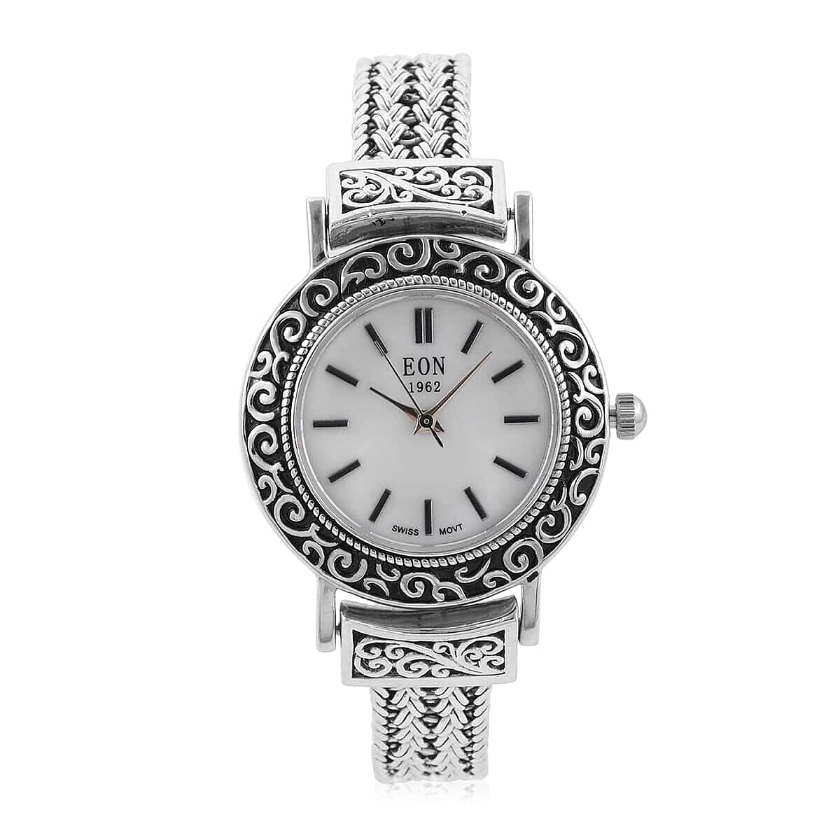 BALI LEGACY EON 1962 Swiss Movement MOP Dial Watch in Sterling Silver (7.00 in) (34 g)