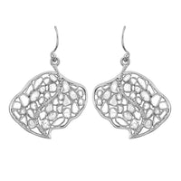 Artisan Crafted Polki Diamond Earrings in Platinum Over Sterling Silver 2.50 ctw