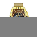 GAMAGES OF LONDON Limited Edition Hand Assembled Resplendence Automatic Movement Mesh Strap Watch in ION Plated Gold with Brown Dial (41mm) - Sticky add to cart bar