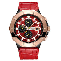 GAMAGES OF LONDON Limited Edition Hand Assembled Military Sports Automatic Movement Black Genuine Leather Strap Watch (45mm)