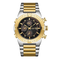 GAMAGES OF LONDON Limited Edition Hand Assembled Sports Pacer Automatic Movement Two-Tone Watch in ION Plated Gold and Stainless Steel (45mm)