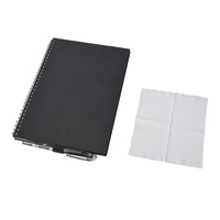 Black A5 Smart Reusable Notebook (40 Sheets) with Erasable Pen and Wiper