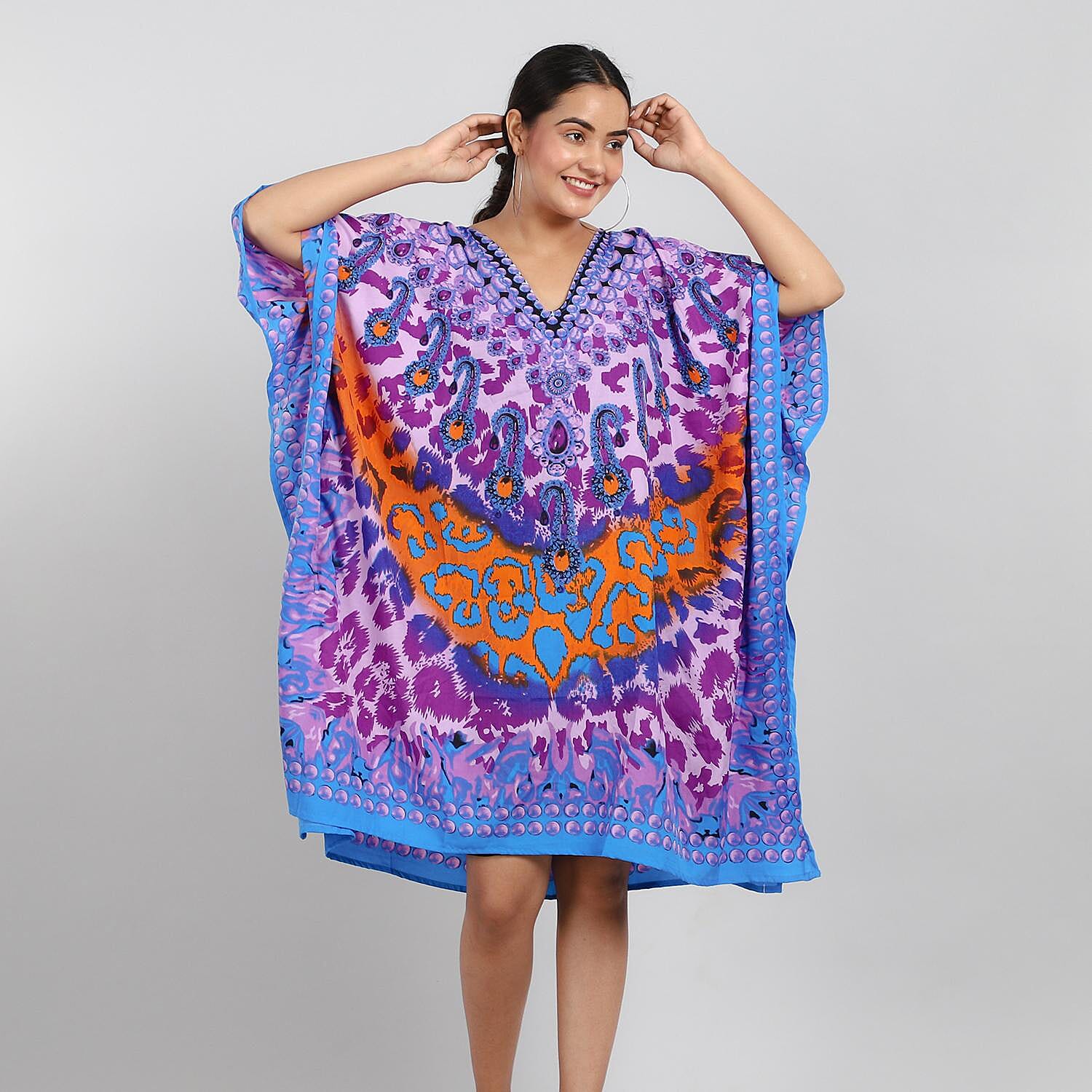 Cheetah Print Knee-Length Kaftan