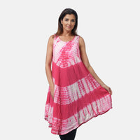TAMSY Black Tie Dye Print Umbrella Dress - One Size Plus