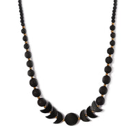 California Black Jade, Hematite, Lava Beaded Necklace 20 Inches in Platinum Over Sterling Silver 112.50 ctw