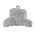 MASON STUDIO Grey Faux Fur Bedrest Pillow (27"x17"x18") - Sticky add to cart bar