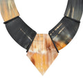 Natural Brown & Black Genuine Buffalo Horn Necklace (20-22 in) - Sticky add to cart bar
