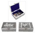 Set of 2 Aluminium Oxidized Horse Embossed Storage Box (7'x5') - Sticky add to cart bar