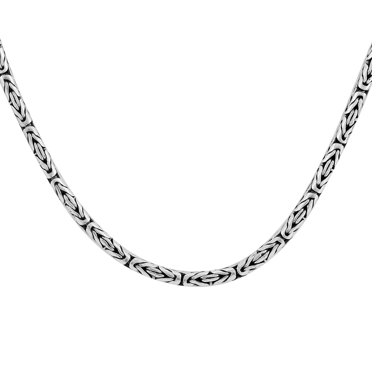 Bali Legacy Rhodium Over Sterling Silver Borobudur Necklace 18 Inches 21.1 Grams