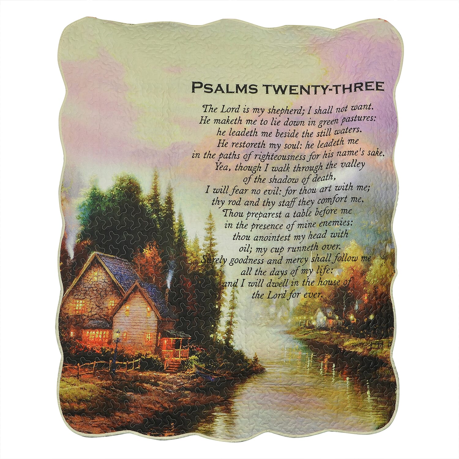 Inspirational Throw - Psalms 23 The Lord is my Shepard (50"x60")