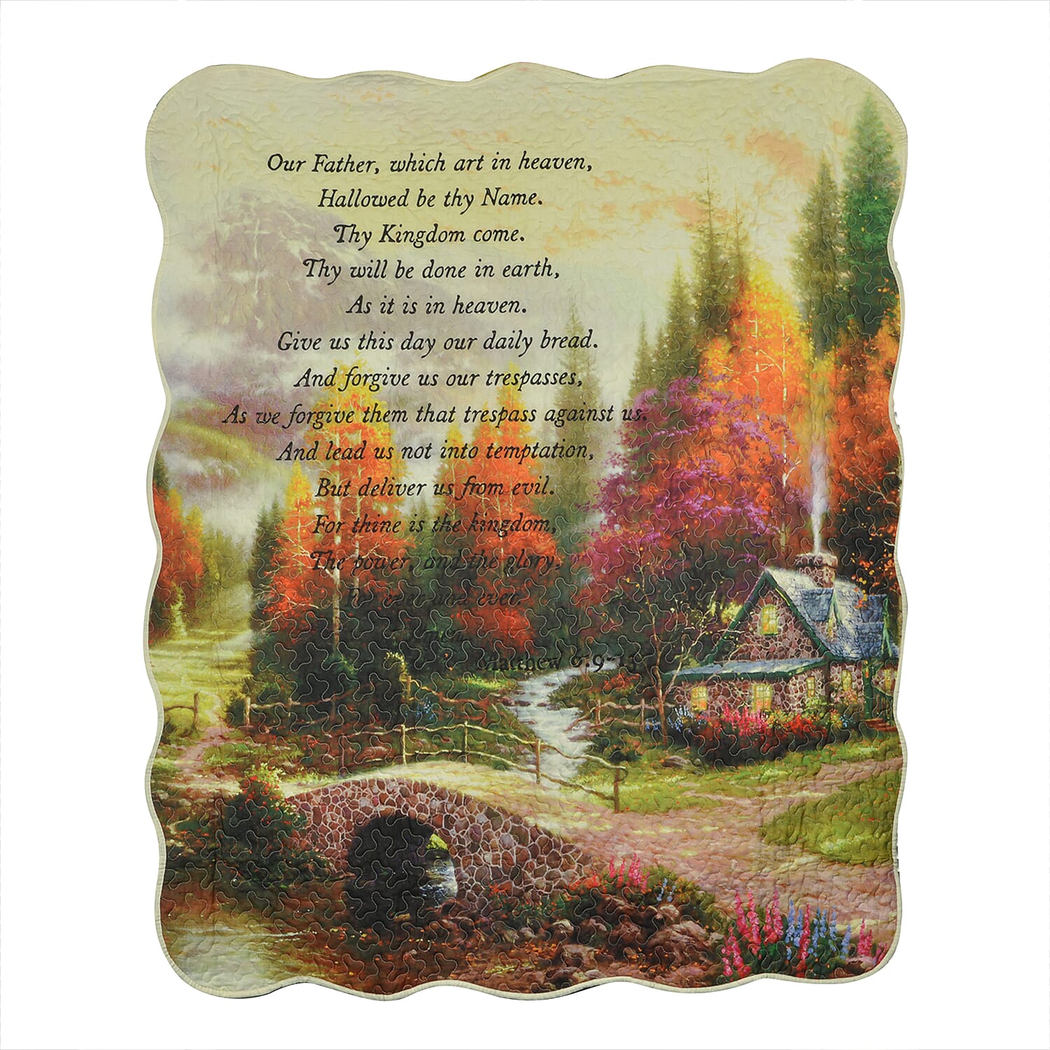 Inspirational Throw - Psalms 23 The Lord is my Shepard (50"x60")