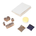 DIY Block Printing Art Kit (4 Design Wooden Block, 2 Natural Dye Color and Runner Cotton Sheet) - Sticky add to cart bar