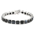Thai Black Spinel Tennis Bracelet in Sterling Silver (8.00 In) 22.40 Grams 3.10 ctw - Sticky add to cart bar