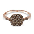 TLV Natural Champagne Diamond Ring in Vermeil RG Over Sterling Silver (Size 10.0) 0.50 ctw - Sticky add to cart bar