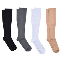 Set of 4 Pairs Black 5% Copper Nylon and 95% Spandex Copper Fit Socks (S/M)