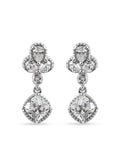 Lustro Stella Made with Finest CZ Dangle Earrings in Platinum Over Sterling Silver 5.75 ctw - Sticky add to cart bar