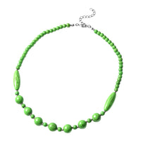 Freshened Blue Howlite, Resin Beaded Necklace 18-20 Inches in Stainless Steel 171.00 ctw