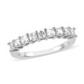 Platinum Over Sterling Silver Ring (Size 10.0) Made with Zirconia from Swarovski 1.10 ctw - Sticky add to cart bar