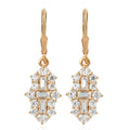 Lustro Stella Made with Finest CZ Lever Back Earrings in Vermeil Yellow Gold Over Sterling Silver 3.75 ctw - Sticky add to cart bar