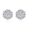 Lustro Stella Finest CZ Earrings , CZ Cluster Earrings , Stud Earrings , Platinum Over Sterling Silver Earrings 2.70 ctw - Sticky add to cart bar