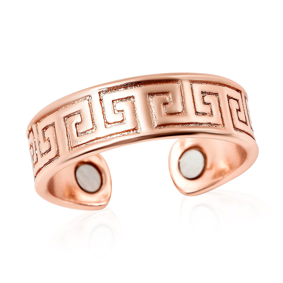 Adjustable Open Magnetic Ring in Rosetone