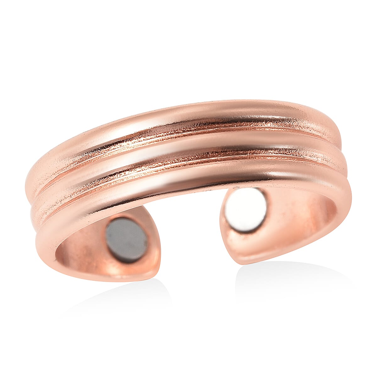 Adjustable Open Magnetic Ring in Rosetone
