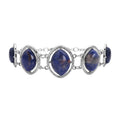 Sodalite Bracelet in Silvertone (8.00 In) 61.50 ctw - Sticky add to cart bar