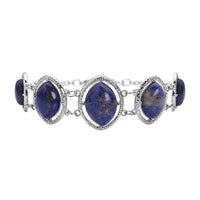 Sodalite Bracelet in Silvertone (8.00 In) 61.50 ctw